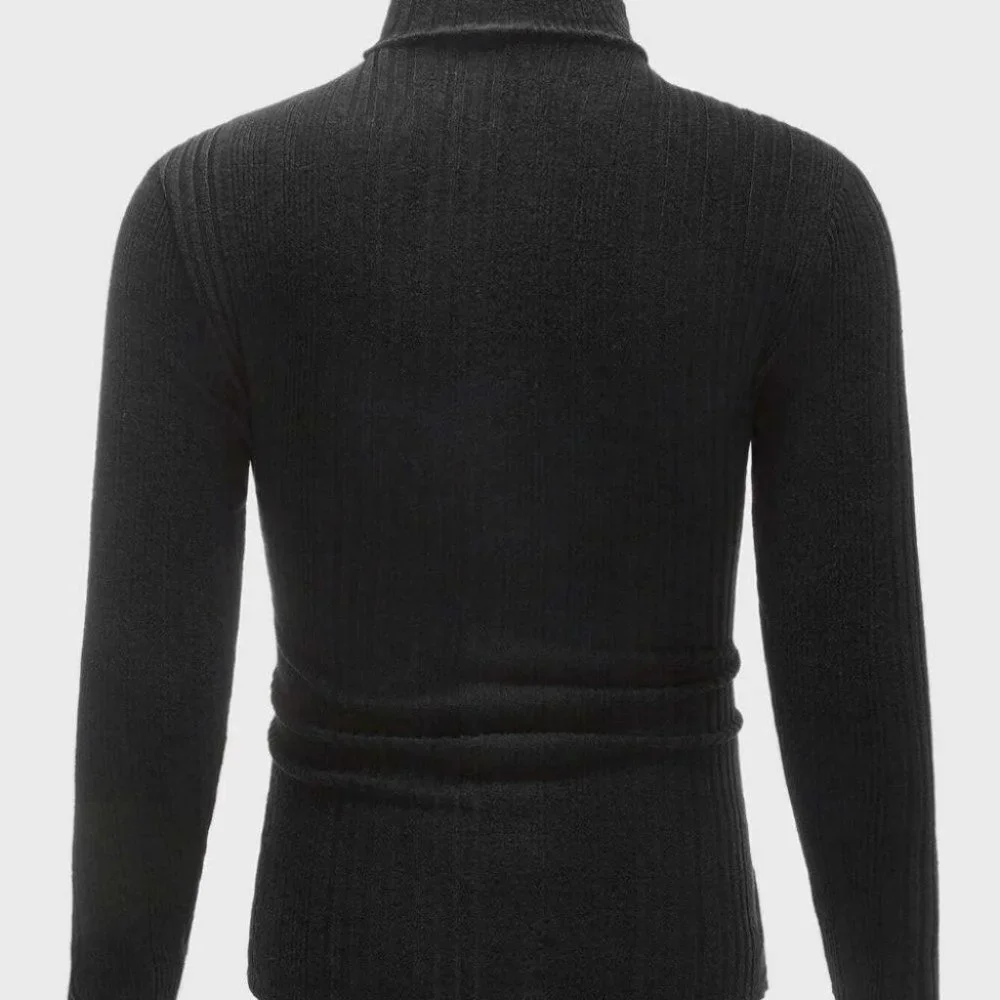 Black Mens Knit Sweater - Picture 2 of 4